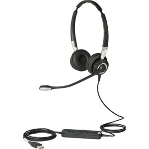 Jabra Cuffia con microfono  Biz 2400 II USB Duo CC MS Auricolare Cablato A Padiglione Ufficio Nero, Argento [2499-829-309]