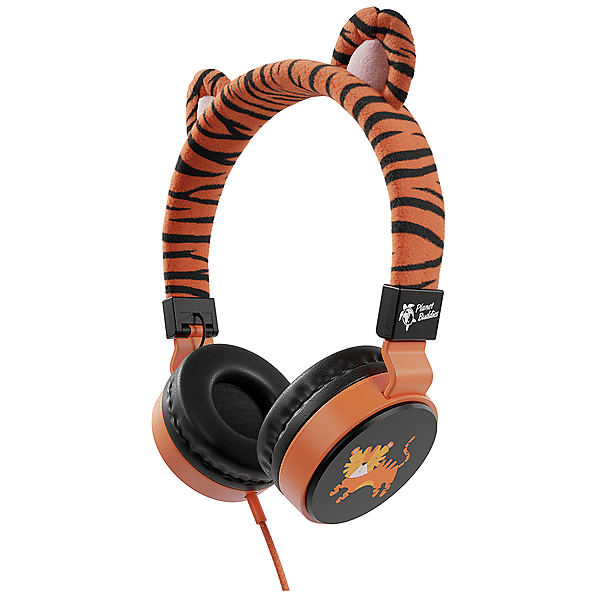 urbanista planet buddies cuffie cuffie, tiger furry - wired orange/arancione