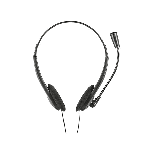 trust primo headset cuffie pc, black