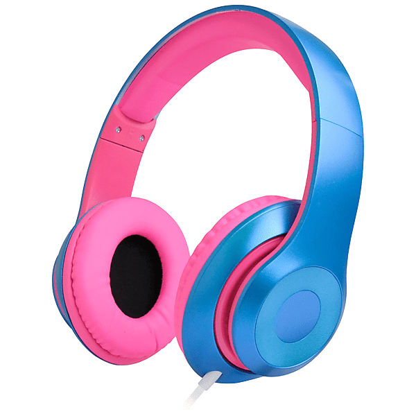 wave hpm117a cuffie, azzurro/rosa