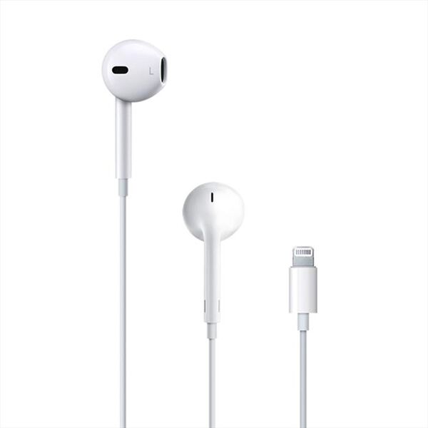 apple auricolari earpods con connettore lightning-bianco