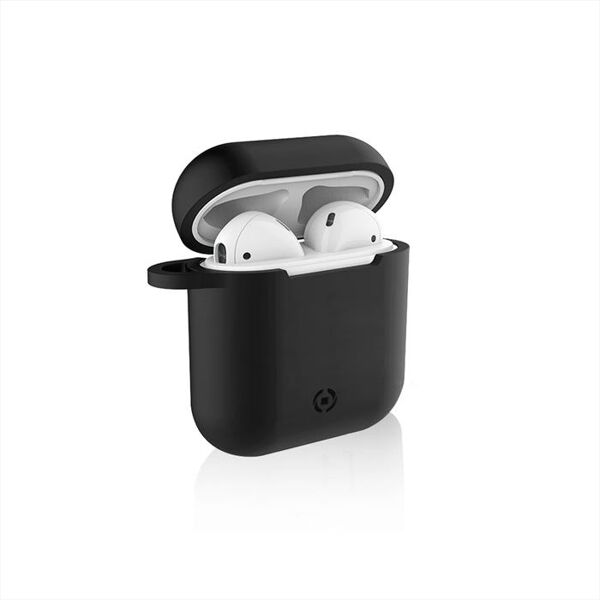 celly custodia per charging box delle airpods-nero/silicone