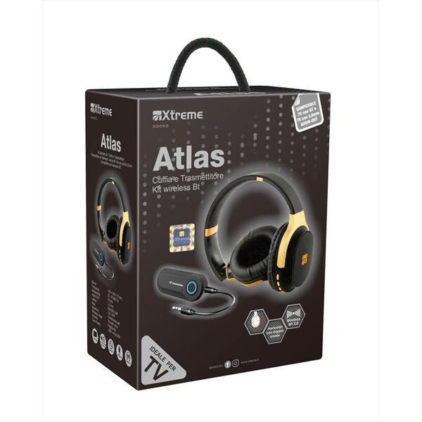 xtreme kit wireless bt cuffia e trasmettitore atlas-nero