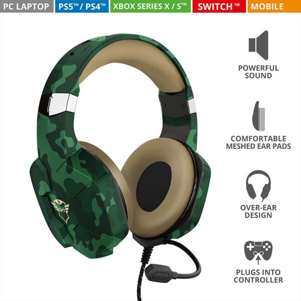 trust gxt323c carus headset jungle camo-jungle camouflage
