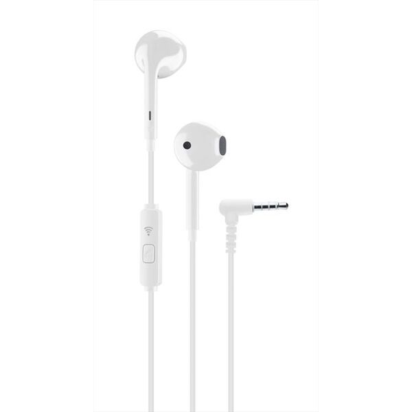 cellular line auricolare con filo aucapsule2w-bianco