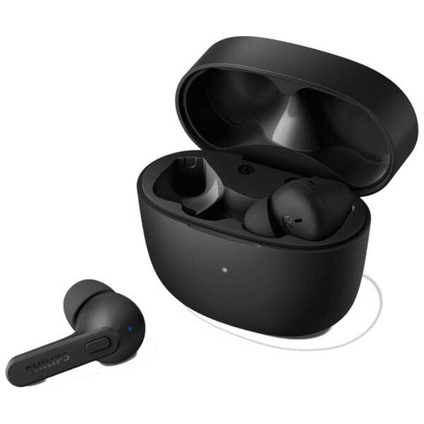 philips tat2206bk/00 cuffie bluetooth auricolari true wireless in-ear per musica e chiamate colore nero - tat2206bk/00