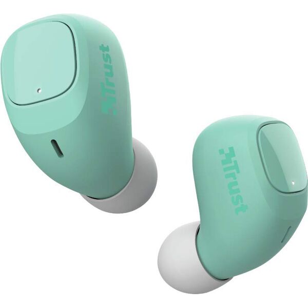 trust 23906 auricolari bluetooth cuffiette wireless con custodia colore verde menta - 23906 nika compact