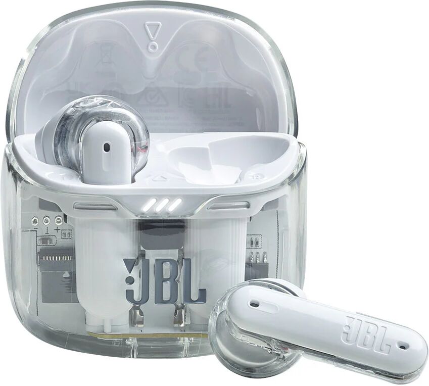 JBL Tune Flex Ghost Edition Auricolare True Wireless Stereo (TWS) In-ear Musica e Chiamate Bluetooth Translucent, Bianco