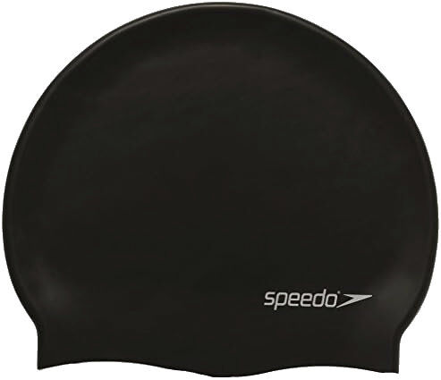 Speedo Plain Flat Silicone - cuffia - unisex Black