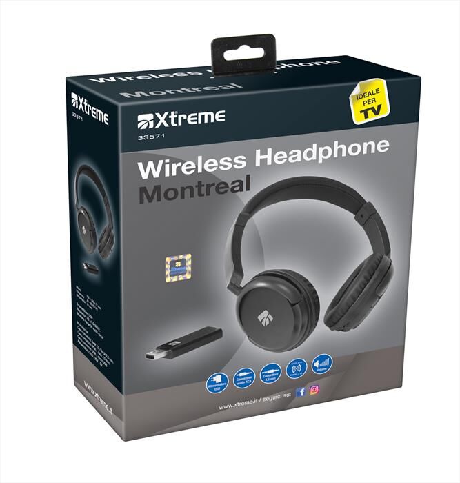 Xtreme 33571 Cuffia Wireless Tv-nero