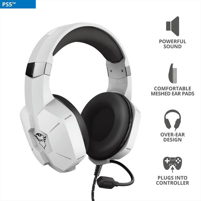 Trust Gxt323w Carus Headset Ps5-white/black