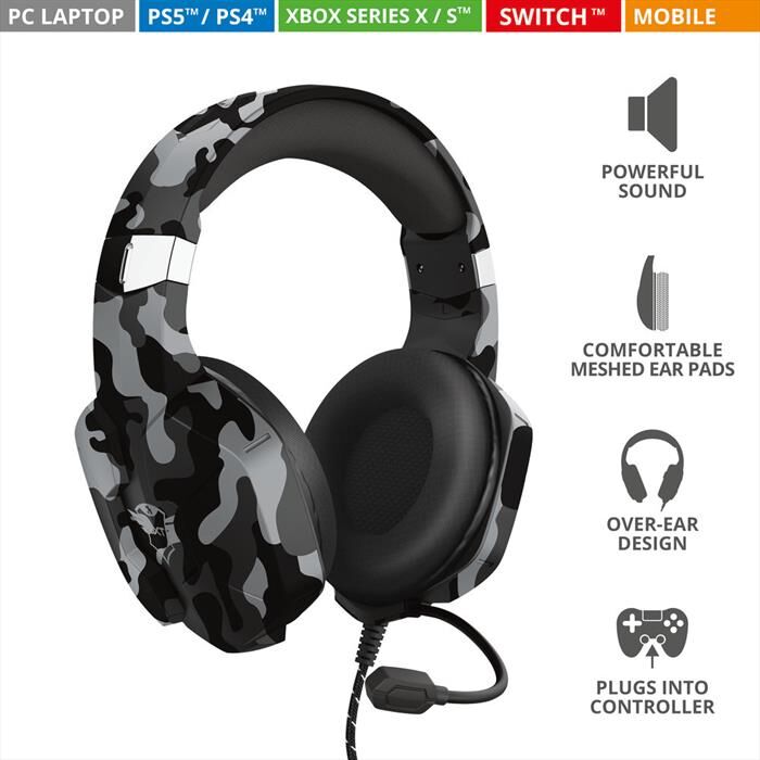 Trust Gxt323k Carus Headset-black Camouflage