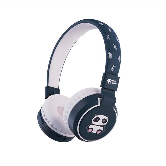 PLANET BUDDIES Cuffie Wireless Pippin The Panda-black Nero