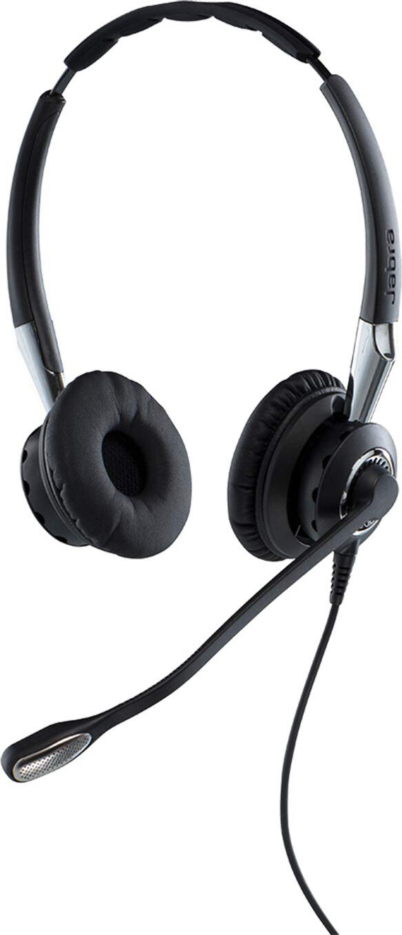 jabra 2499-829-309 cuffie con filo, microfono, antirumore, ideali per ufficio / call center, colore nero - biz 2400 ii usb duo cc