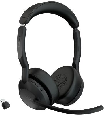 Jabra Evolve2 55 Auricolare Wireless A Padiglione Ufficio Bluetooth Base di ricarica Nero (25599-999-899)