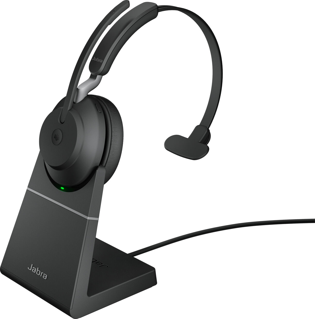 Jabra Cuffia con microfono  Evolve2 65, MS Mono Auricolare Wireless A Padiglione Ufficio USB tipo Bluetooth Nero [EVOLVE265MSMONOSTAND]