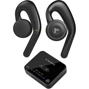 Auriculares inalámbricos para TV con base de carga de transmisor RF de  2.4G, rango de 100 pies, Plug and Play, auriculares de TV de alto volumen