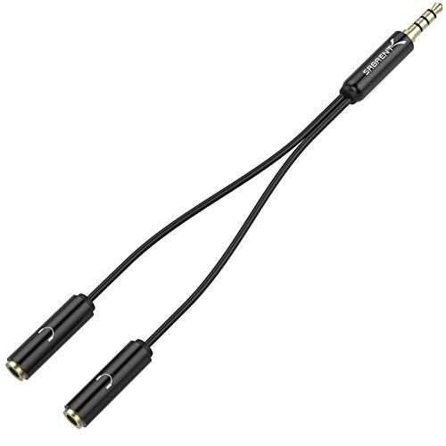 SABRENT 3,5 mm Audio Stereo Y-splitseradapter voor luidspreker en hoofdtelefoon (CB-35X2)