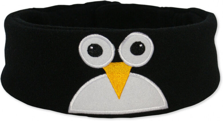 Snuggly Rascals hoofdtelefoon Over Ear pinguin fleece zwart - Zwart