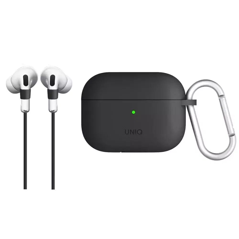 UNIQ Vencer Apple AirPods Pro Deksel m. Karabinkrok & Sports Strap - Charcoal