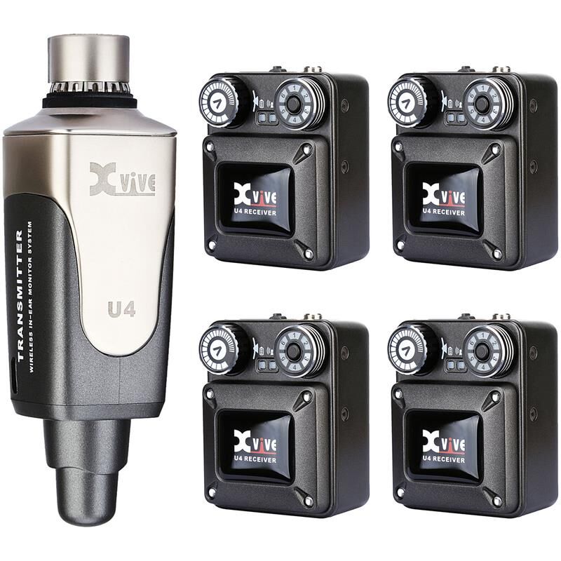 Xvive U4r4 In-Ear Monitorsystem Mono, 4 Mottakere (Uten Øreplugger)