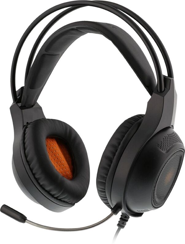 Deltaco Gaming Stereo Headset med Oransje LED