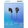 Sony Mdr-E9lpb Preto - Auscultadores De Tipo Fechado, Diafragma De 13.5 Mm Para Graves Potentes. Cabo Leve E Resistente De 1.2 M