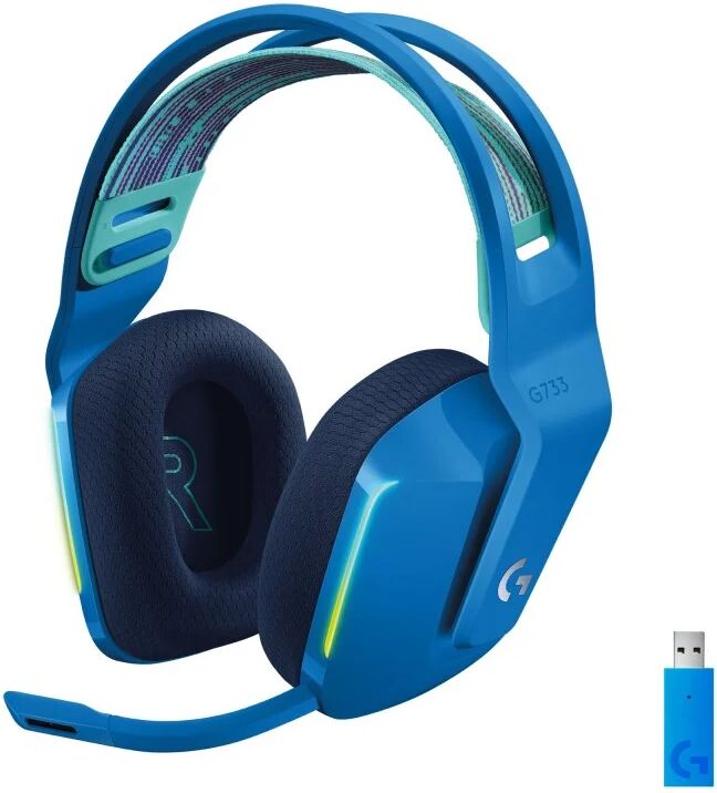 Logitech g733 lightspeed rgb headset wireless azul