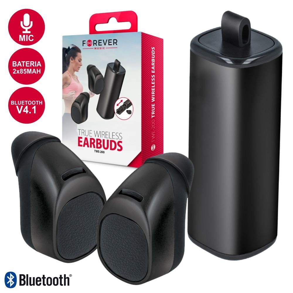 Forever Auriculares Bluetooth V4.1 Mic (preto) - Forever