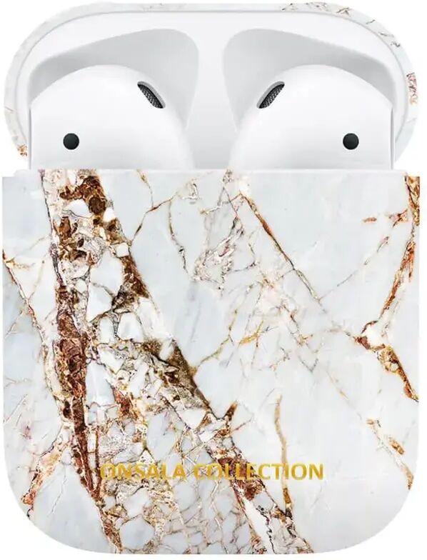 INF Company Onsala Collection Airpods Fodral White Rhino Marble