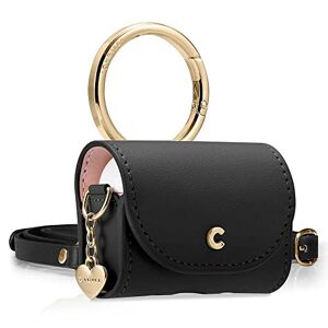 CYRILL Mini Bag Classic Leather Cute Designed for Apple Airpods Pro Skin/Airpods Pro Case Cover for Women (2019) - Black