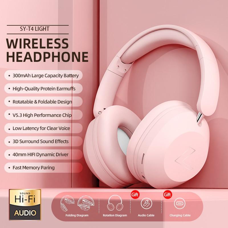 ConvenientMall Wireless Bluetooth Headphones With Mic Over Ear Noise Cancelling Headsets Stereo Sound Earphones for Sports Gaming Supports TF Card