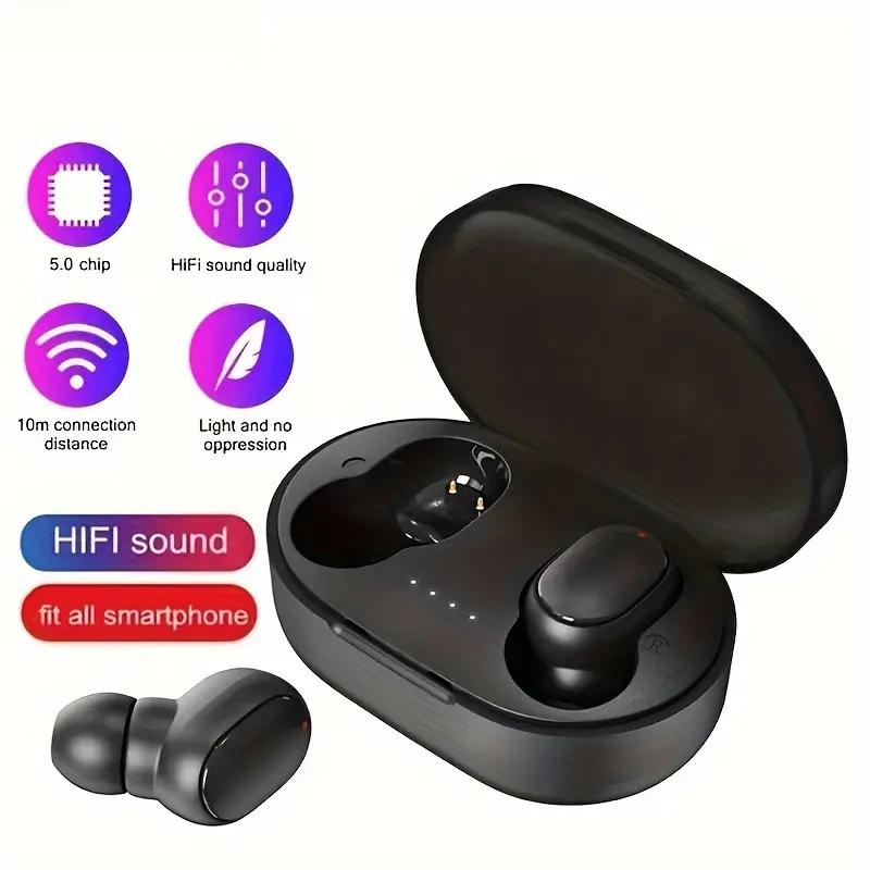 CHN Best Deals A6S Mini TWS Noise Reduction Earbuds Wireless Headphones LED Display Touch Control Bluetooth Earphones Sports Headsets With Mic