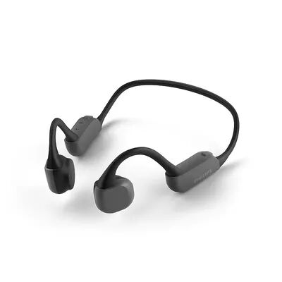 Philips A6606 Open-Ear Wireless Headphones, Black