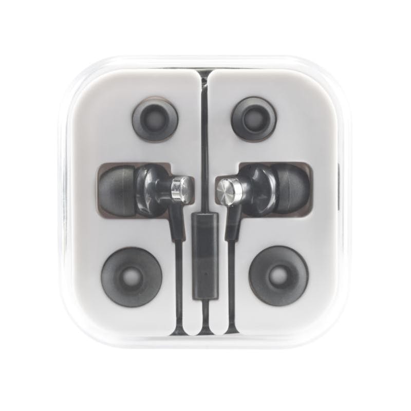 3.5mm Earbuds with Mic - Assorted  Storage Case  4'