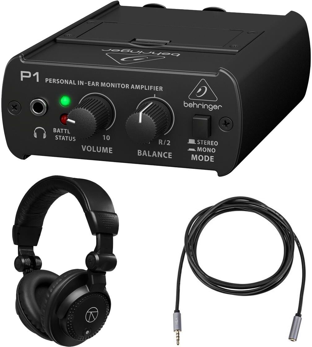 Behringer Powerplay P1 Personal In-Ear Monitor Amplifier, w/TAPH300 Headphones