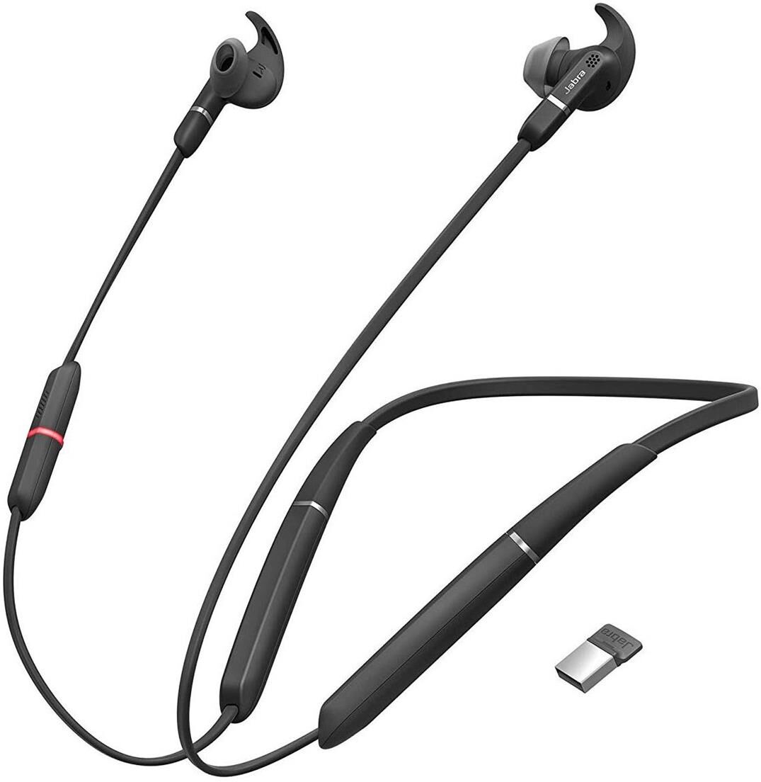 Jabra Evolve 65e MS Wireless Headset with Microphone and Link 370 USB Adapter