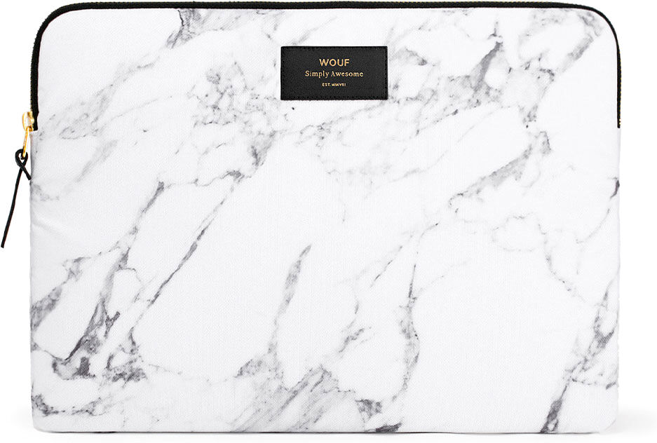 Wouf Laptop sleeves White Marble 13 Inch Wit