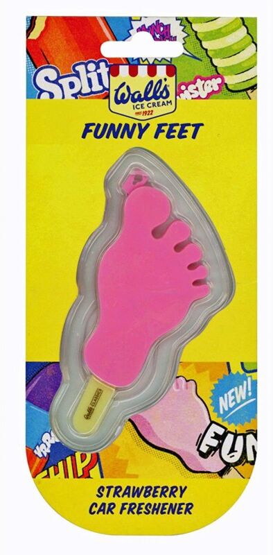 Wall&#039;s Funny Feet Strawberry Car Freshener 1 st Luchtverfrisser