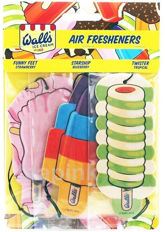 Wall&#039;s Ice Cream Car Freshener Trio 3 st Luchtverfrisser