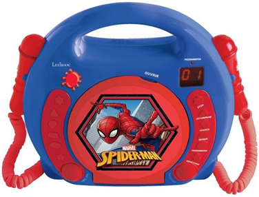 Lexibook Spiderman Lettore CD portatile Blu, Rosso