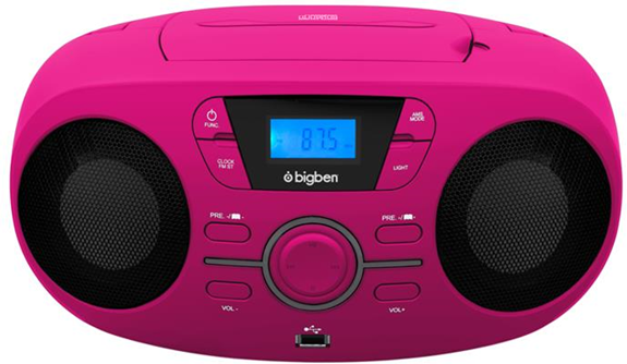 Bigben Interactive CD61RSUSB lettore CD Lettore CD portatile Rosa