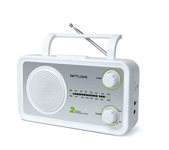 Muse M-06 SW radio Portatile Analogico Argento, Bianco