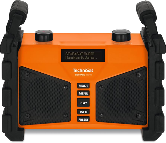 TechniSat DIGITRADIO 230 OD radio Worksite Analogico e digitale Nero, Arancione