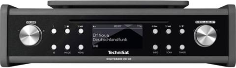 TechniSat DigitRadio 20 CD DAB+ Radio da incasso AUX, CD, FM Antracite