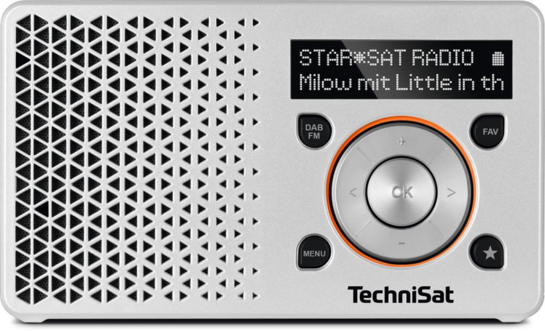TechniSat DigitRadio 1 Portatile Digitale Arancione, Argento radio