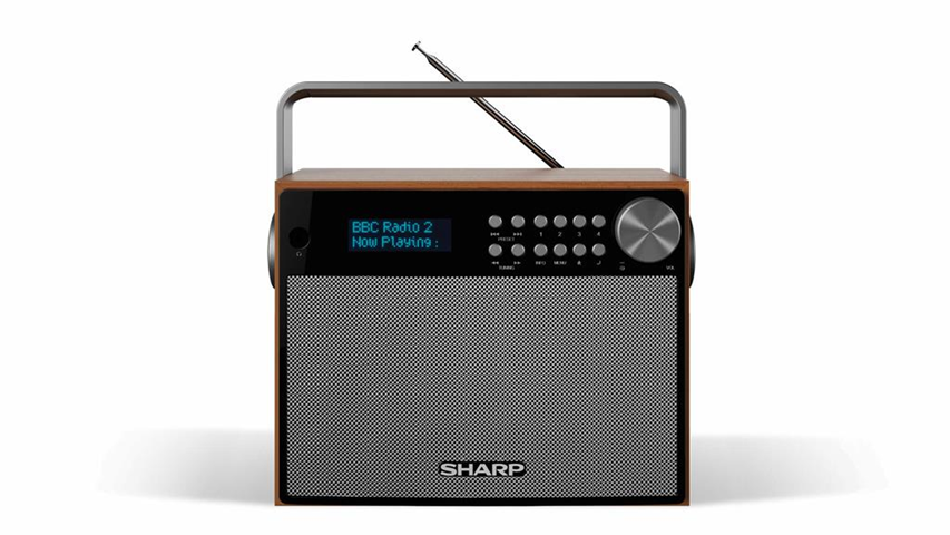 Sharp DR-P350 radio Portatile Digitale Nero, Legno