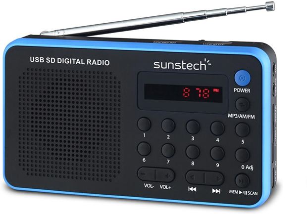 Sunstech Portable digital AM/FM radio Black Portatile Analogico Nero, Blu radio