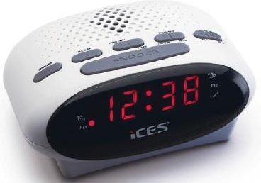 Ices ICR-210 Orologio Bianco radio