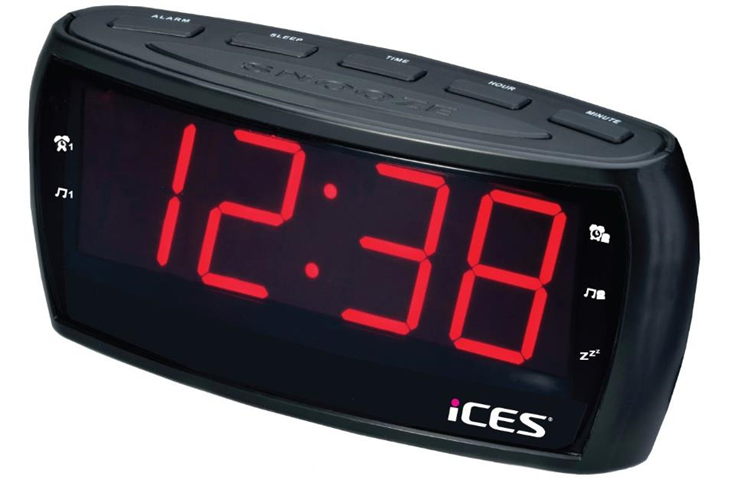Ices Electronics ICR-230-1 Orologio Nero radio